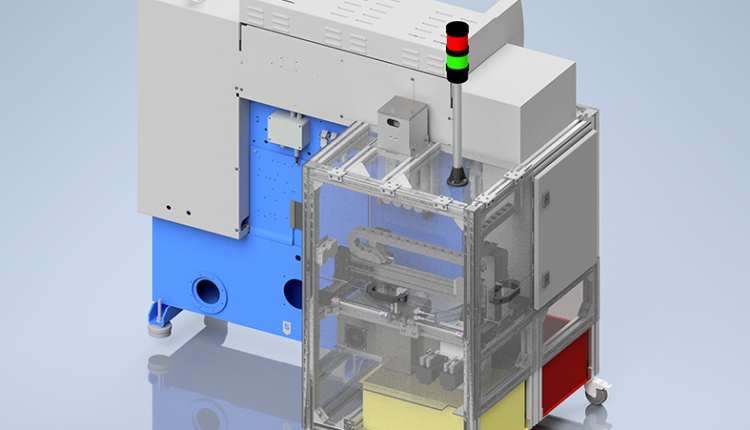 Fakuma 2023: Reduction of the Cycle Time on the BOY XS E by Means of the Igus Sprue Separator.